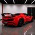 Ferrari 296 GTB Dry Carbon Fiber Rear Wing - Exotics Carbon Design