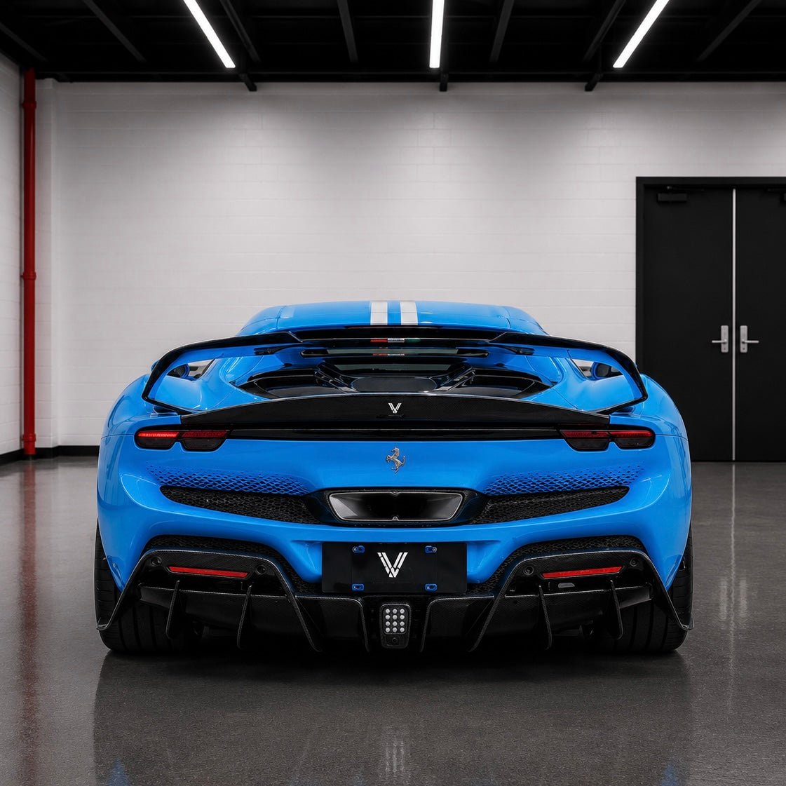 Ferrari 296 GTB Dry Carbon Fiber Rear Wing - Exotics Carbon Design