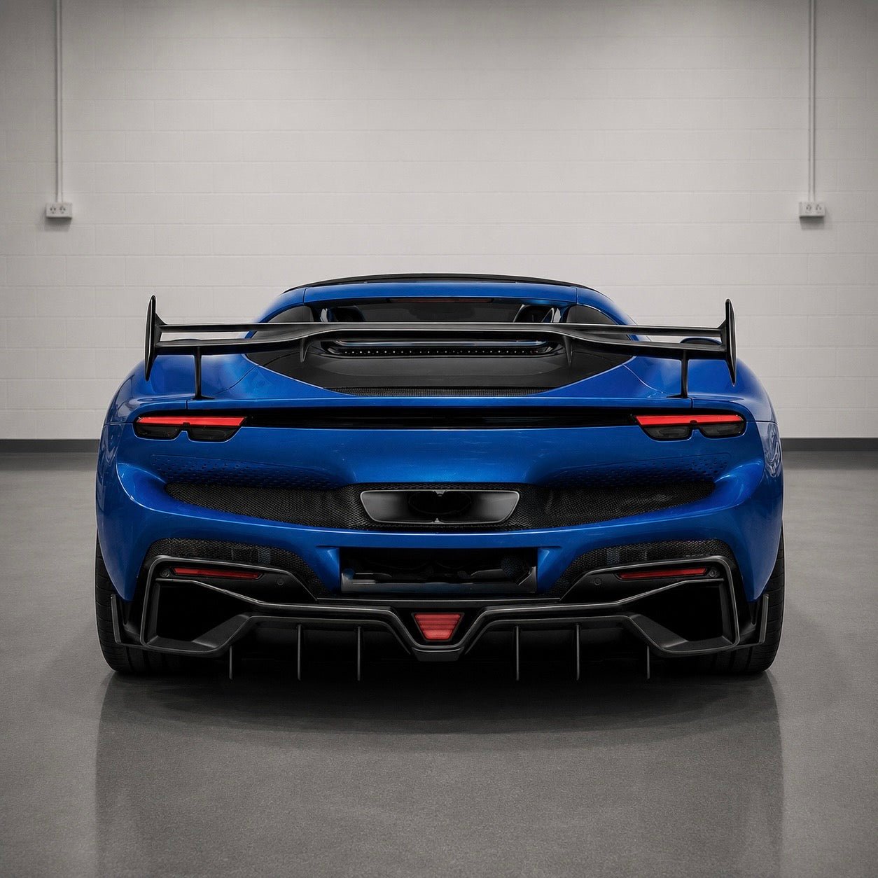 Ferrari 296 GTB ED Style Carbon Fiber Rear Diffuser - Exotics Carbon Design