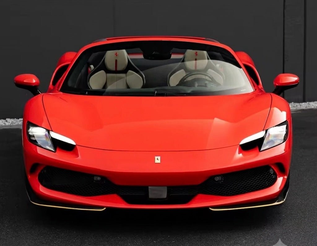 Ferrari 296 GTB NVC Style Carbon Fiber Front Splitters - Exotics Carbon Design