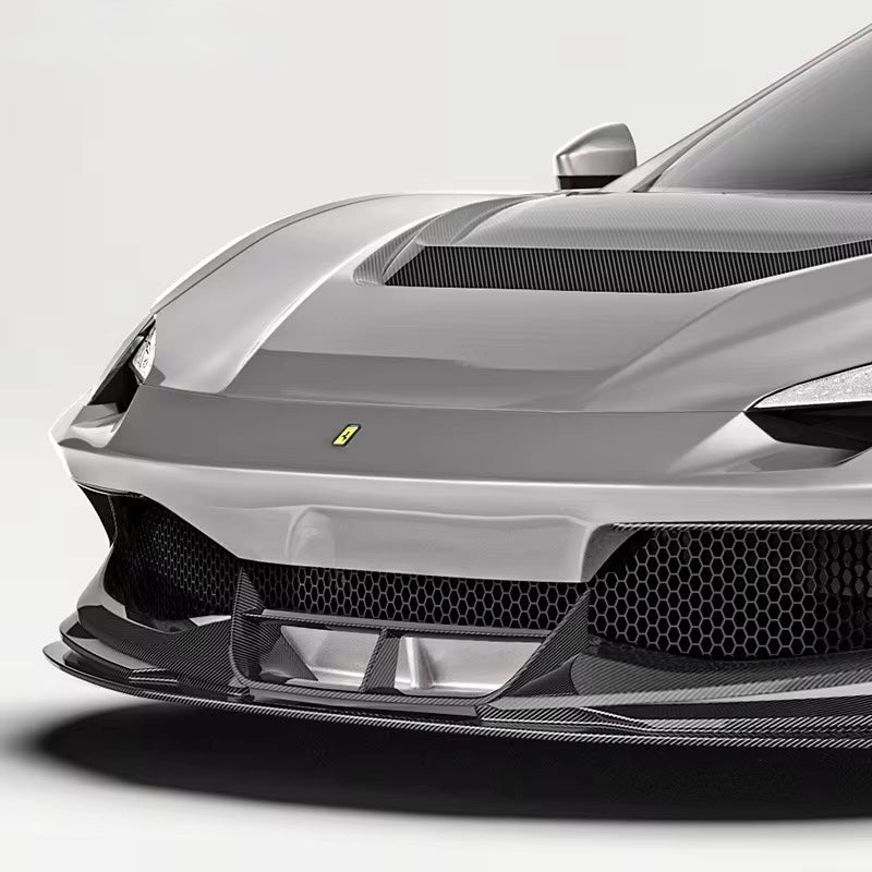Ferrari 296 GTB PK Carbon Fiber Front Bumper Vent Trim - Exotics Carbon Design
