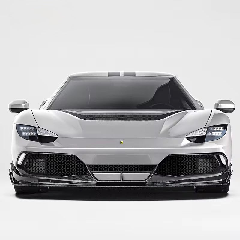 Ferrari 296 GTB PK Carbon Fiber Front Lip - Exotics Carbon Design