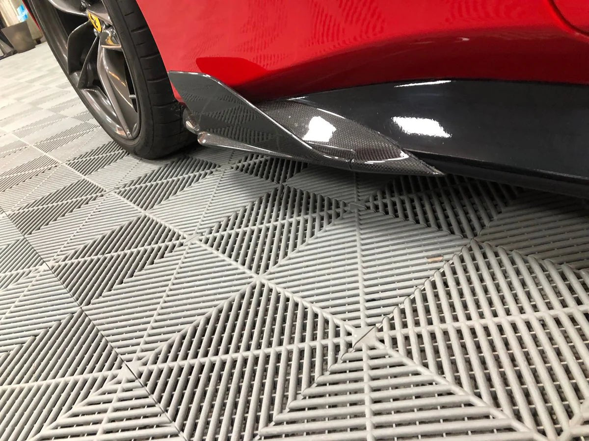 Ferrari 488 Carbon Fiber Side Skirt Winglets - Exotics Carbon Design