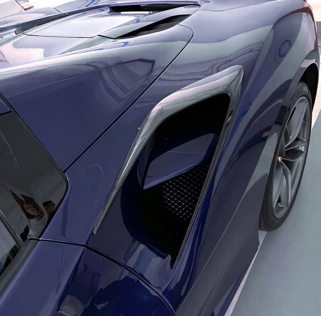 Ferrari 488 Carbon Fiber Side Vents Trim - Exotics Carbon Design