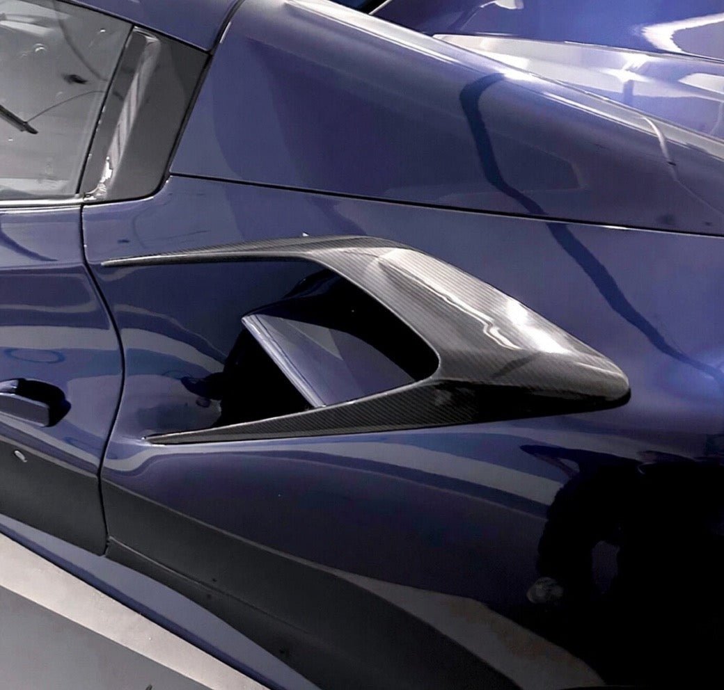 Ferrari 488 Carbon Fiber Side Vents Trim - Exotics Carbon Design