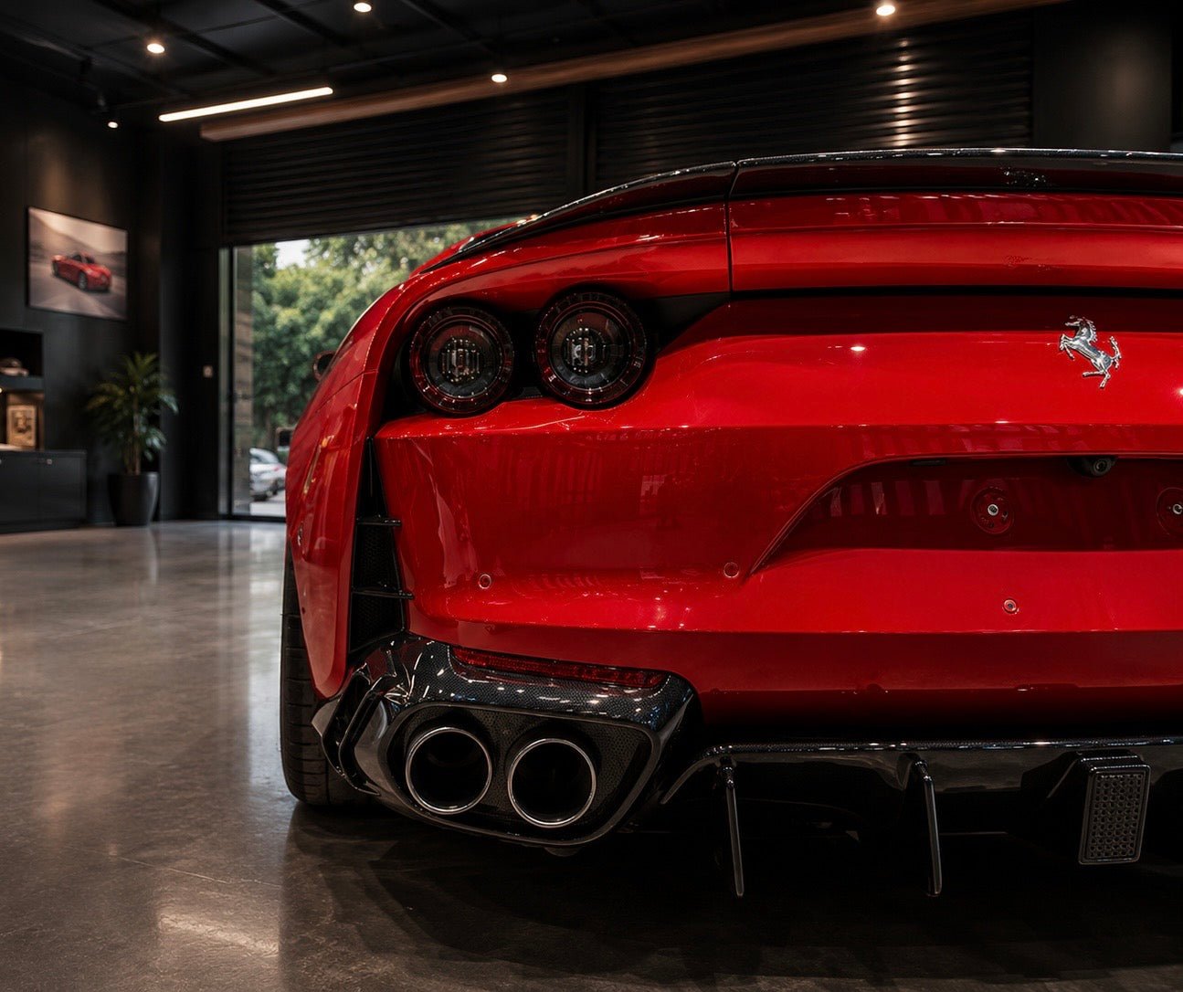 Ferrari 812 GTS - Carbon Fiber Rear Diffuser - Exotics Carbon Design