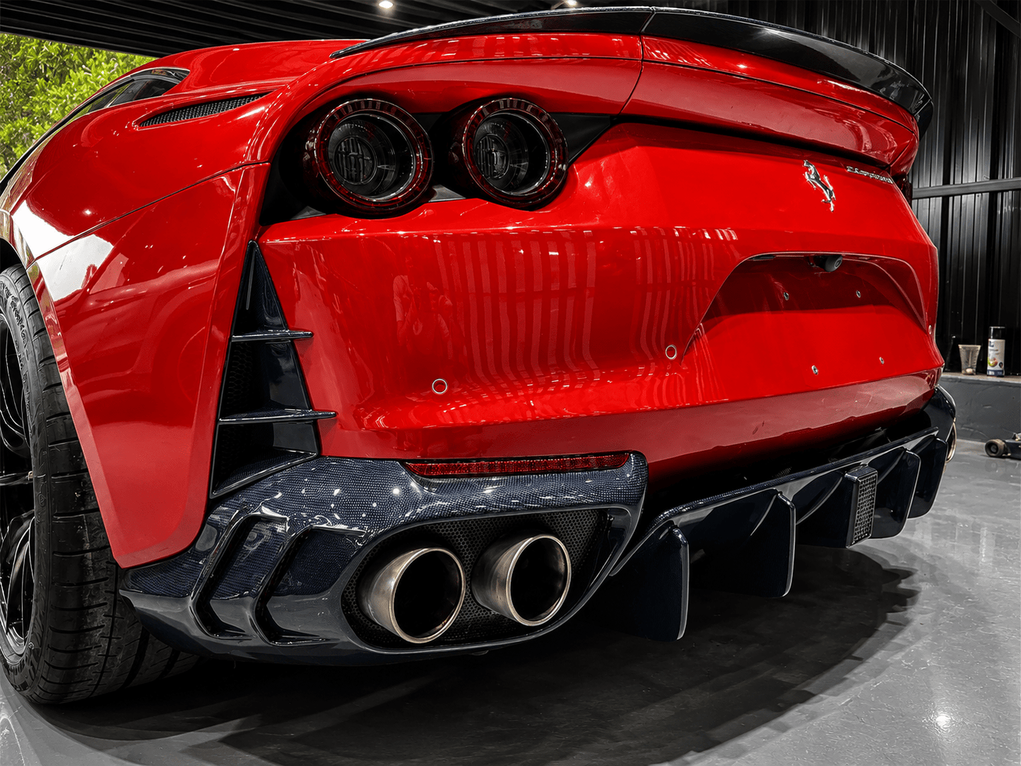 Ferrari 812 GTS - Carbon Fiber Rear Diffuser - Exotics Carbon Design