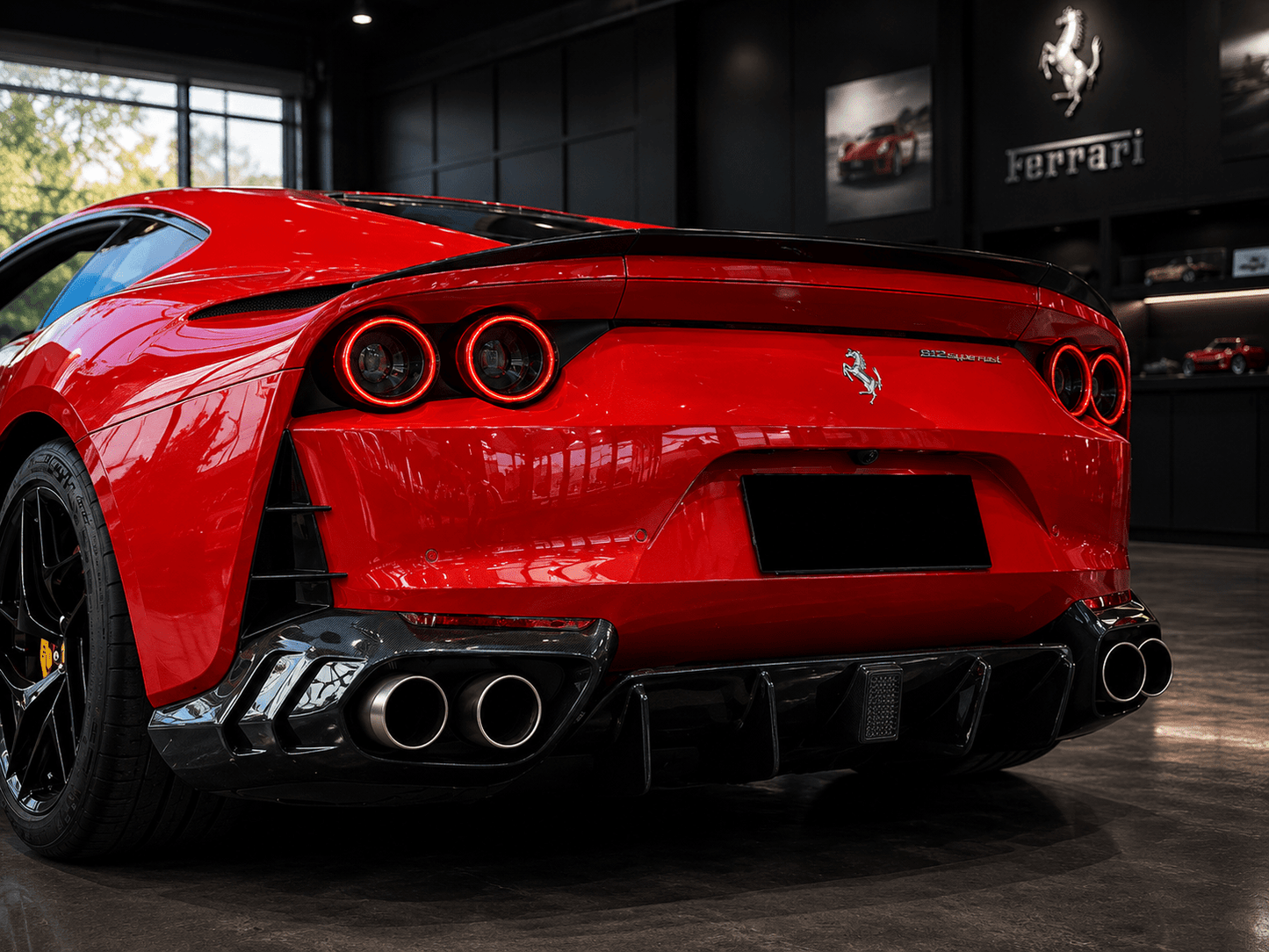Ferrari 812 GTS - Carbon Fiber Rear Diffuser - Exotics Carbon Design