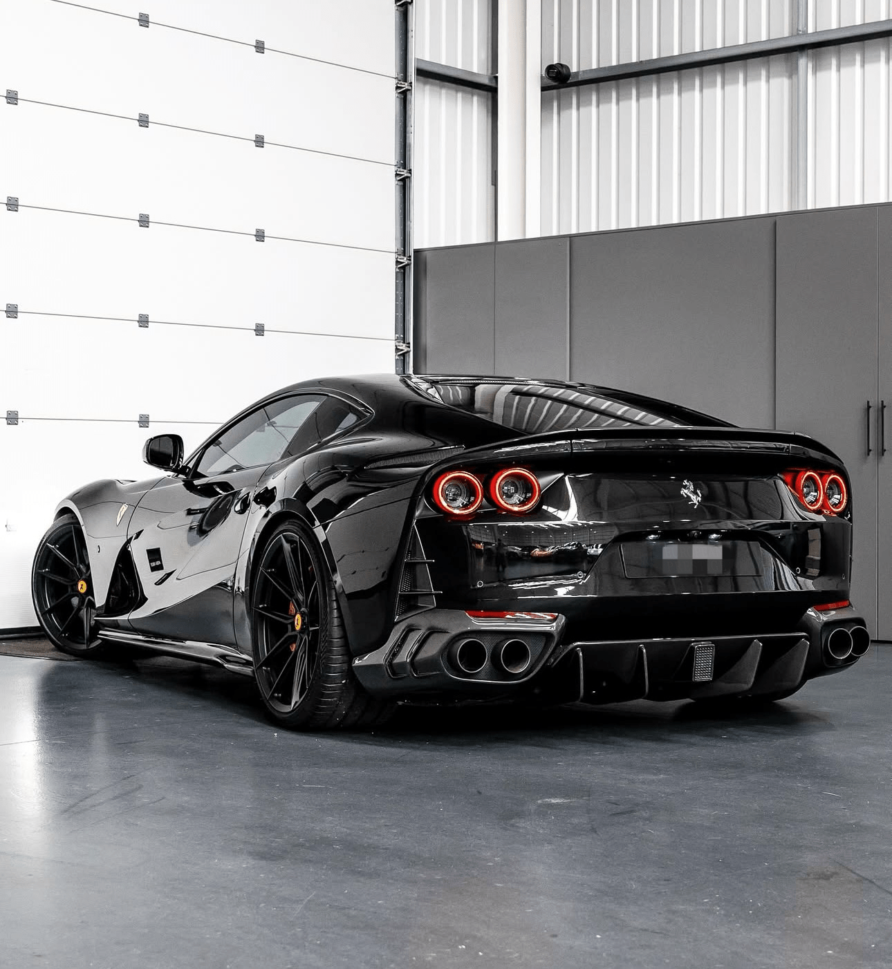 Ferrari 812 Superfast – Carbon Fiber Rear Diffuser with Integrated LED Light - Exotics Carbon Design