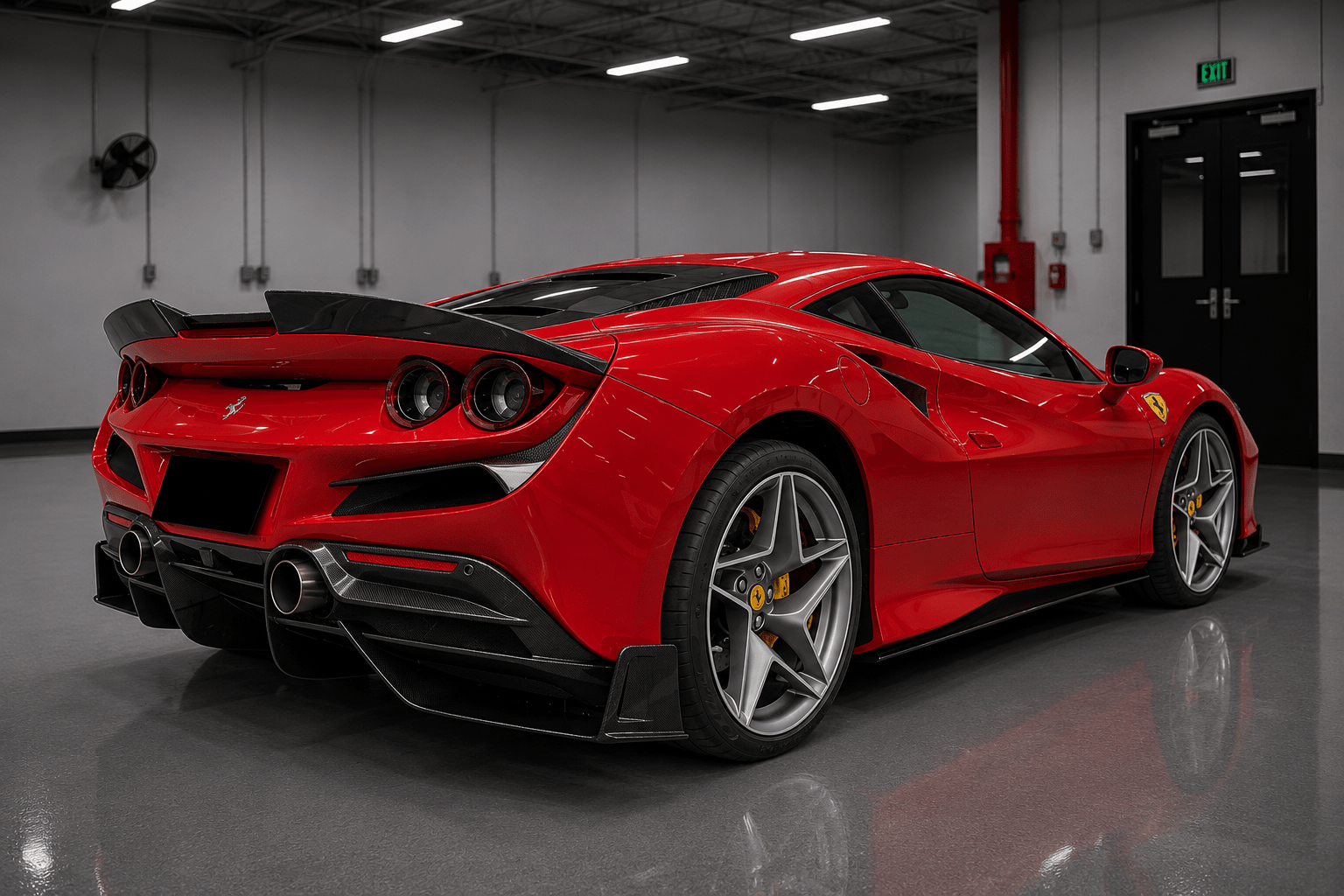 Ferrari F8 - Capristo Style Carbon Fiber Rear Spoiler - Exotics Carbon Design
