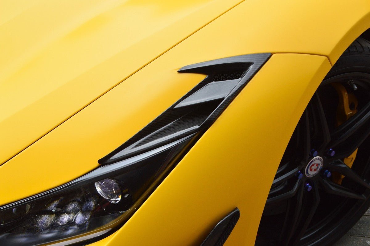 Ferrari F8 – Carbon Fiber Headlamp Trim Set - Exotics Carbon Design