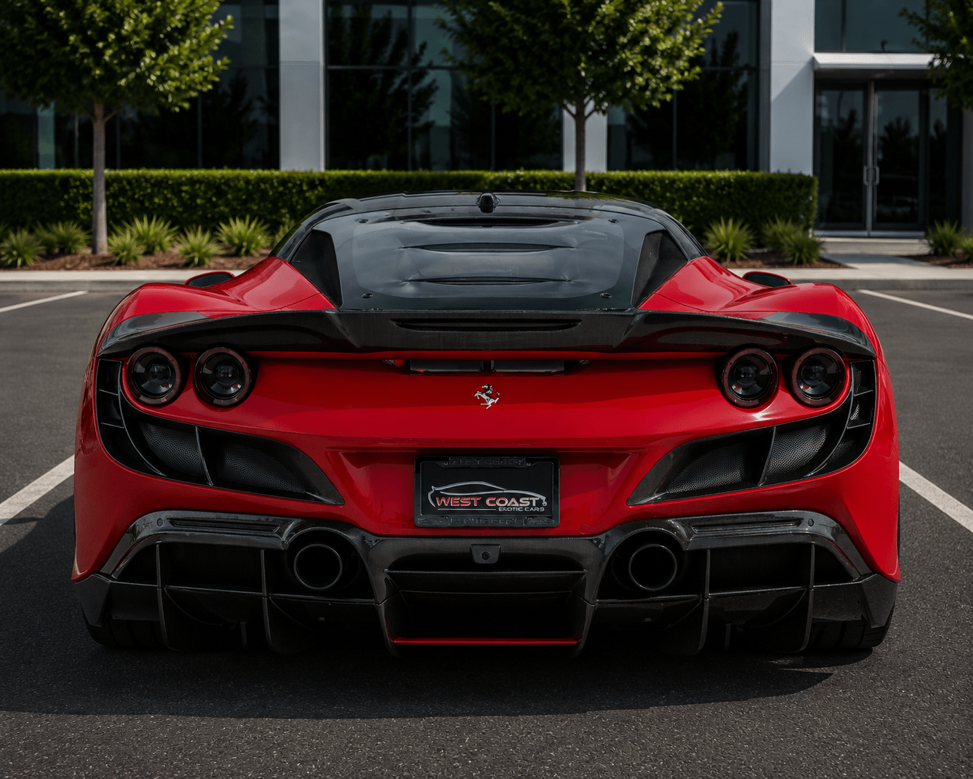 Ferrari F8 Carbon Fiber Taillight Surround Trim - Exotics Carbon Design