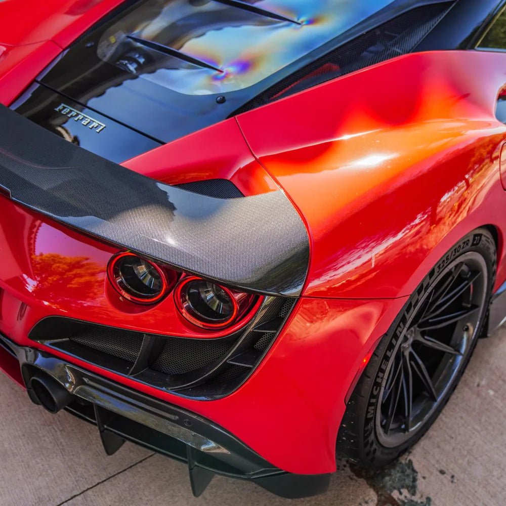 Ferrari F8 Carbon Fiber Taillight Surround Trim - Exotics Carbon Design