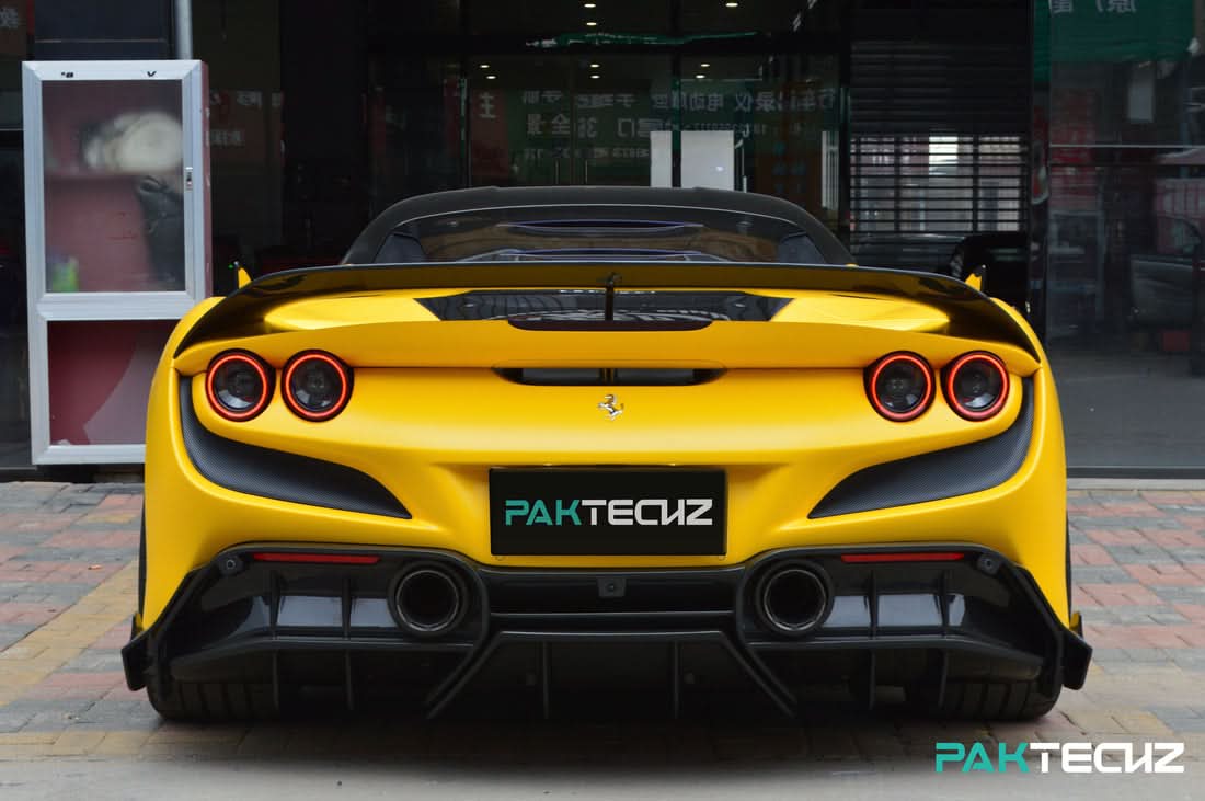Ferrari F8 – Paktechz Full Dry Carbon Fiber Aero Kit - Exotics Carbon Design