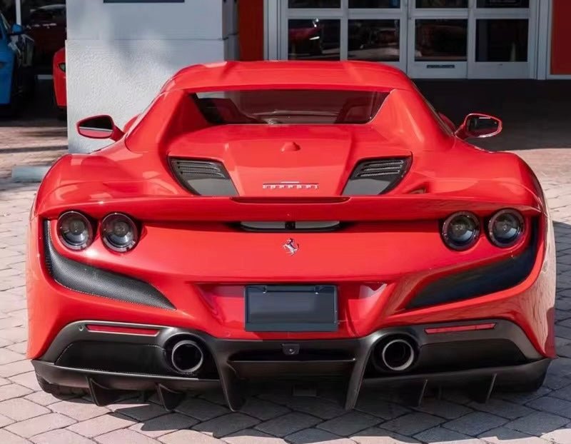 Ferrari F8 Spider Carbon Fiber Rear Bonnet Vents - Exotics Carbon Design