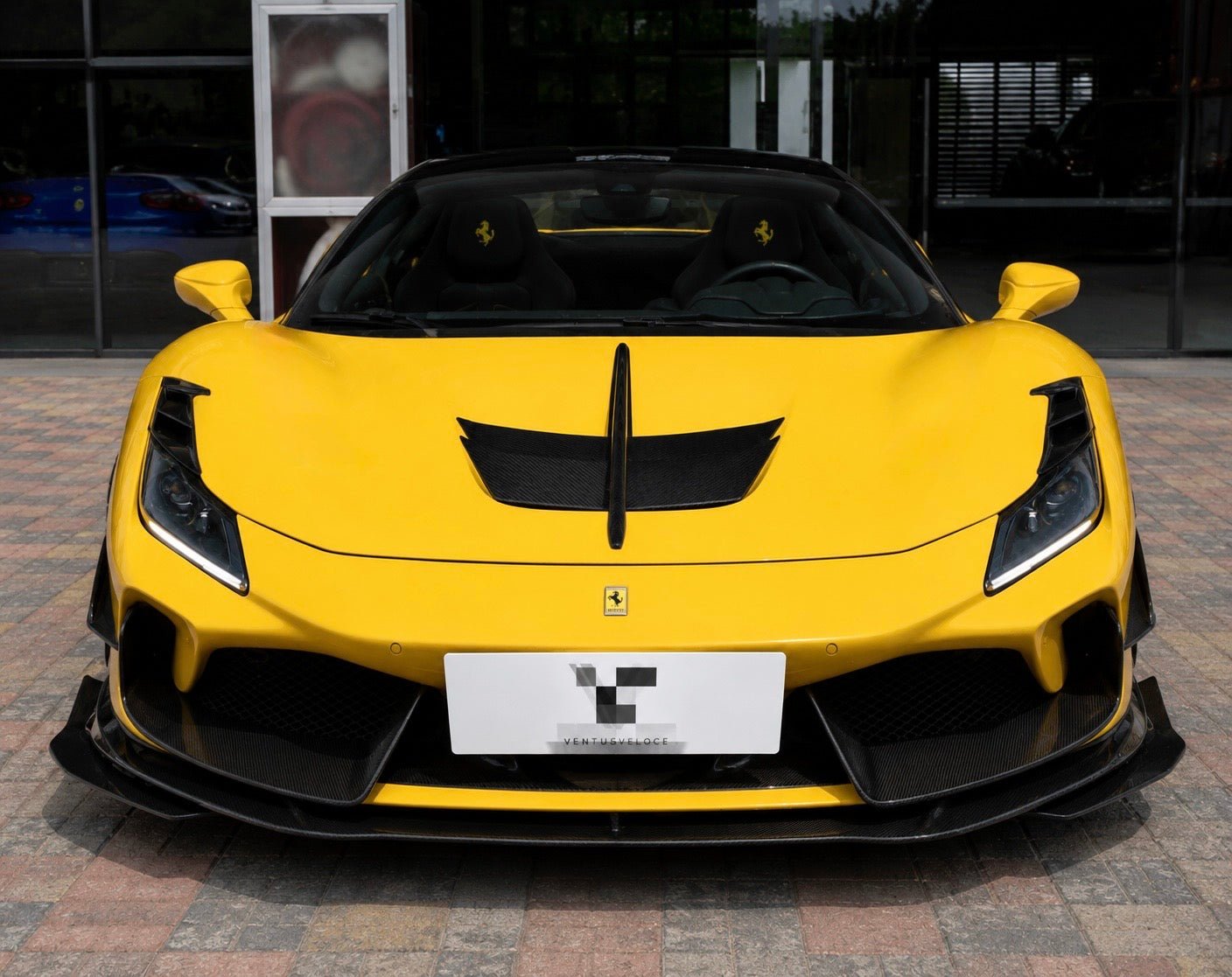 Ferrari F8 Tributo - Carbon Fiber Front Hood Trim - Exotics Carbon Design