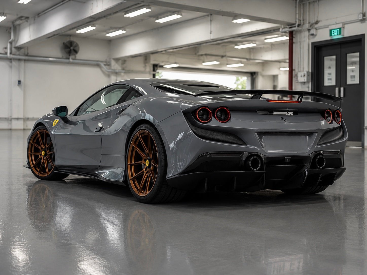 Ferrari F8 Tributo – Carbon Fiber Rear Wing Spoiler - Exotics Carbon Design