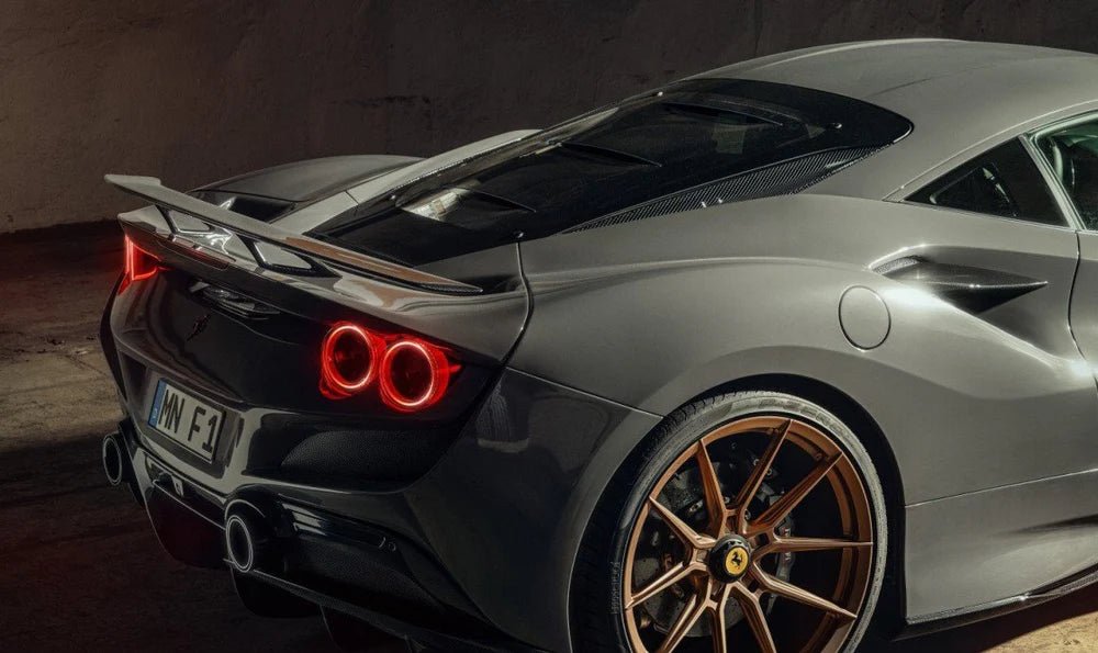 Ferrari F8 Tributo – Carbon Fiber Rear Wing Spoiler - Exotics Carbon Design