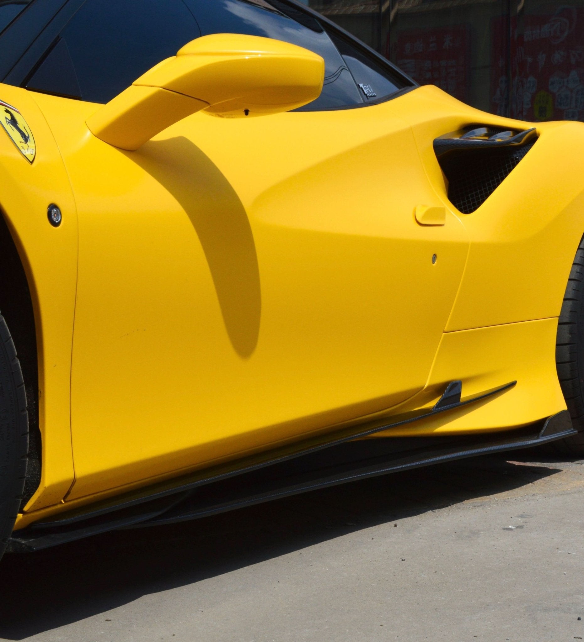 Ferrari F8 Tributo – Carbon Fiber Side Skirts - Exotics Carbon Design