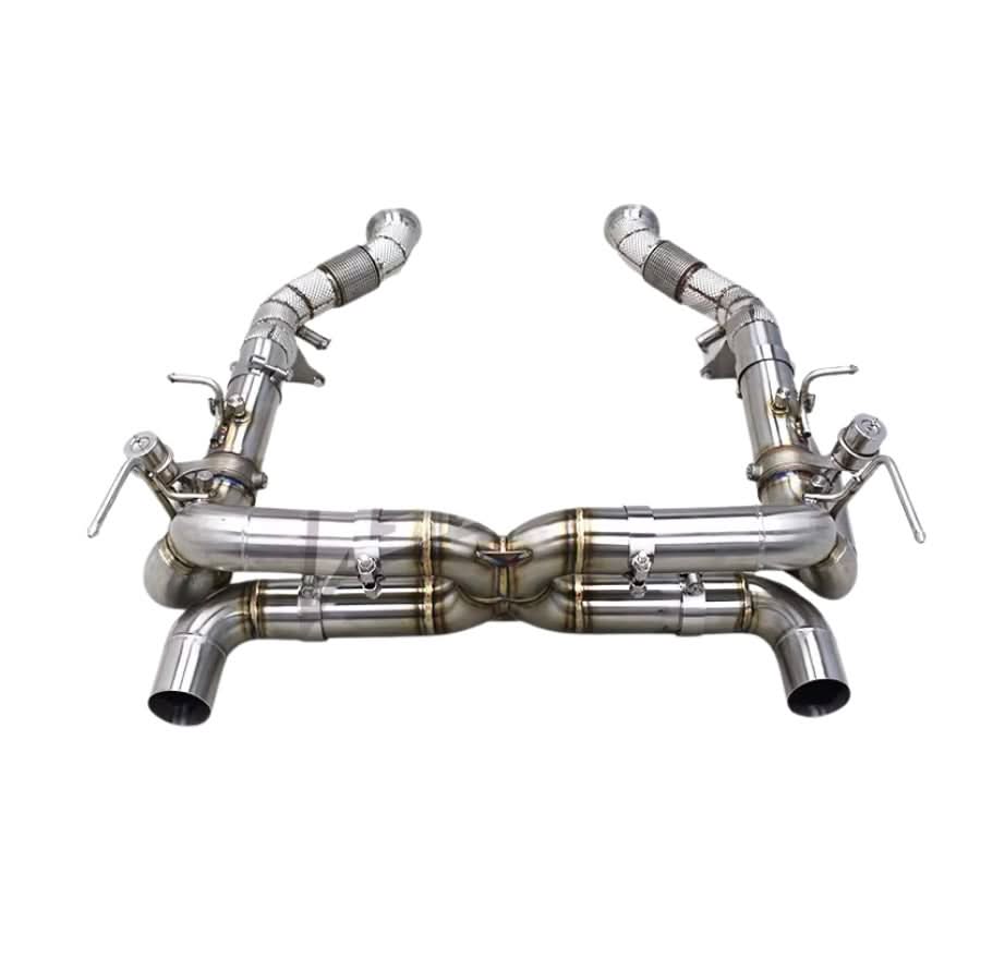 Ferrari F8 Tributo - Exotic Design Stainless Steel Rear Exhaust System - Exotics Carbon Design