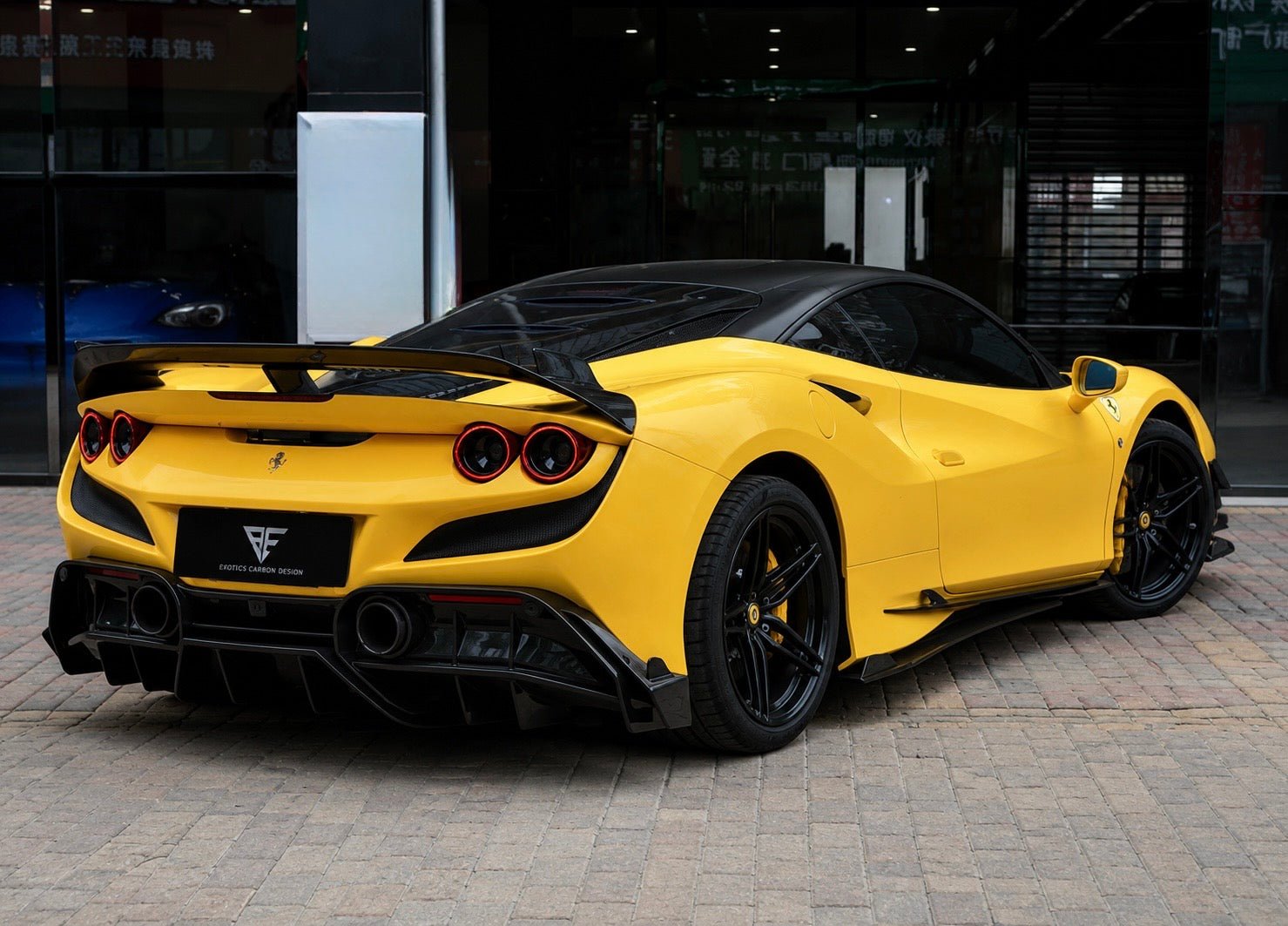 Ferrari F8 Tributo - P.T Carbon Fiber Rear Diffuser - Exotics Carbon Design