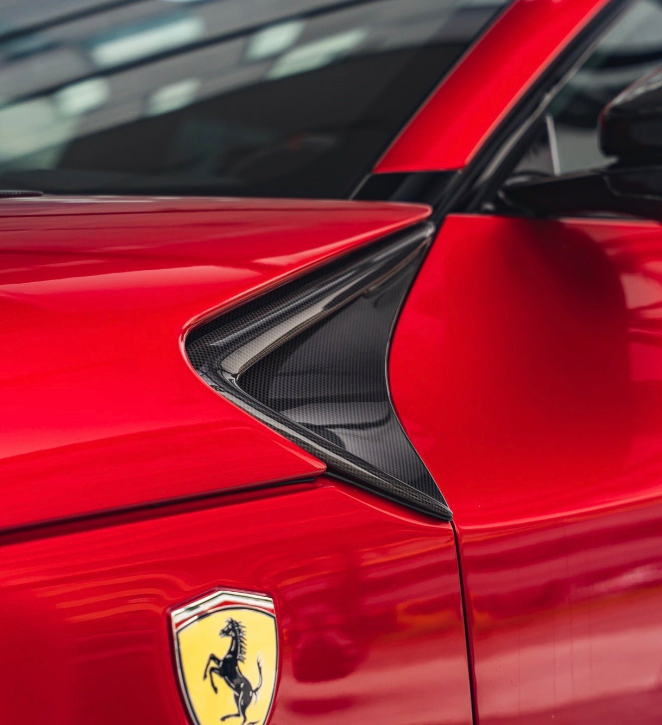 Ferrari Purosangue Carbon Fiber Fender Air Intake Trim - Exotics Carbon Design