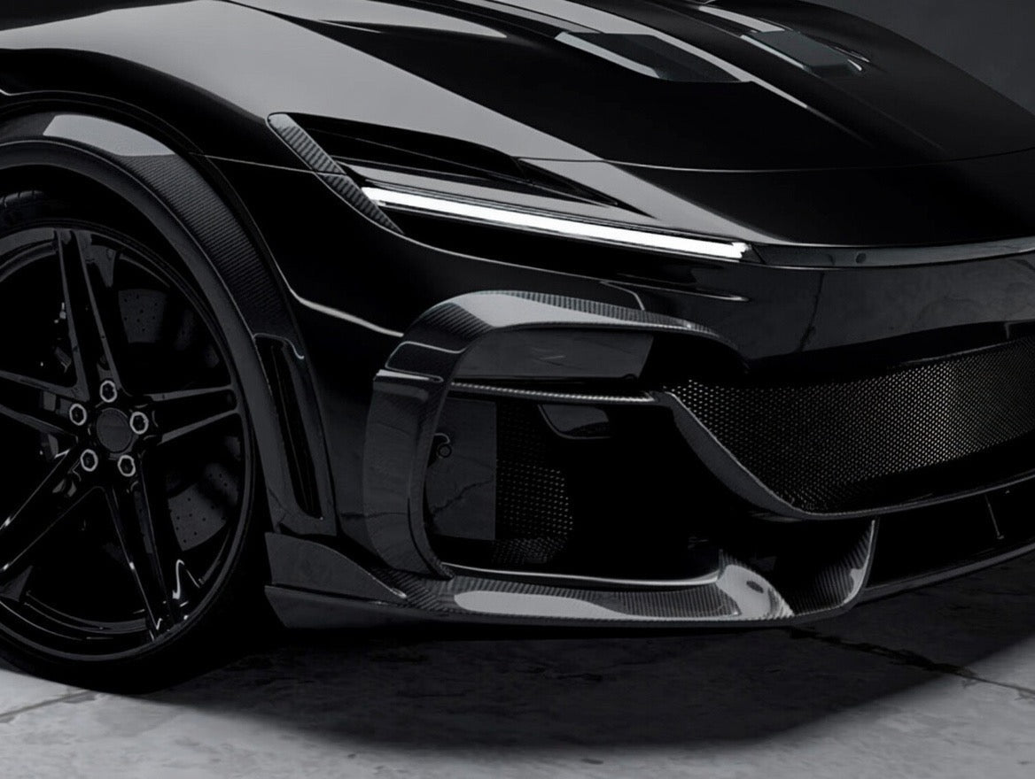 Ferrari Purosangue Carbon Fiber Front Bumper Trim - Exotics Carbon Design
