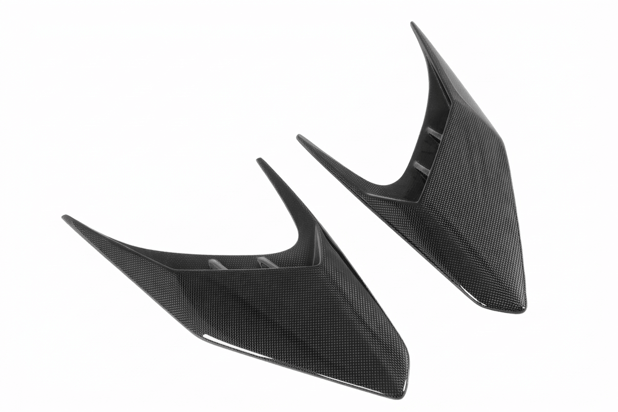 Ferrari Purosangue IMP Style Carbon Fiber Rear Quarter Window Scoops - Exotics Carbon Design