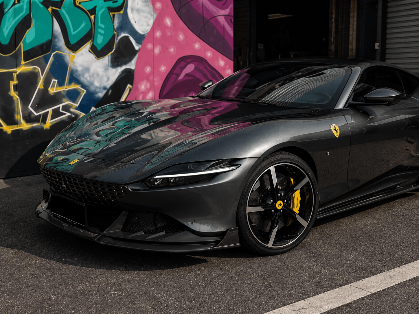 Ferrari Roma - Carbon Fiber Front Diffuser - Exotics Carbon Design