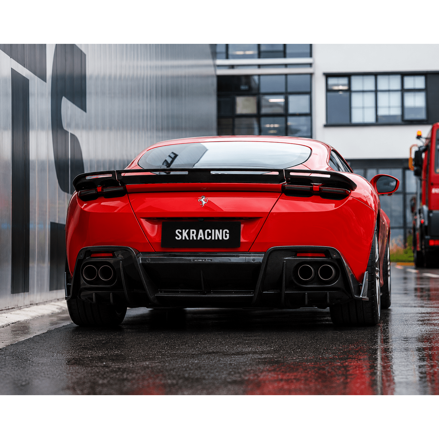 Ferrari Roma V Style Carbon Fiber Rear Diffuser