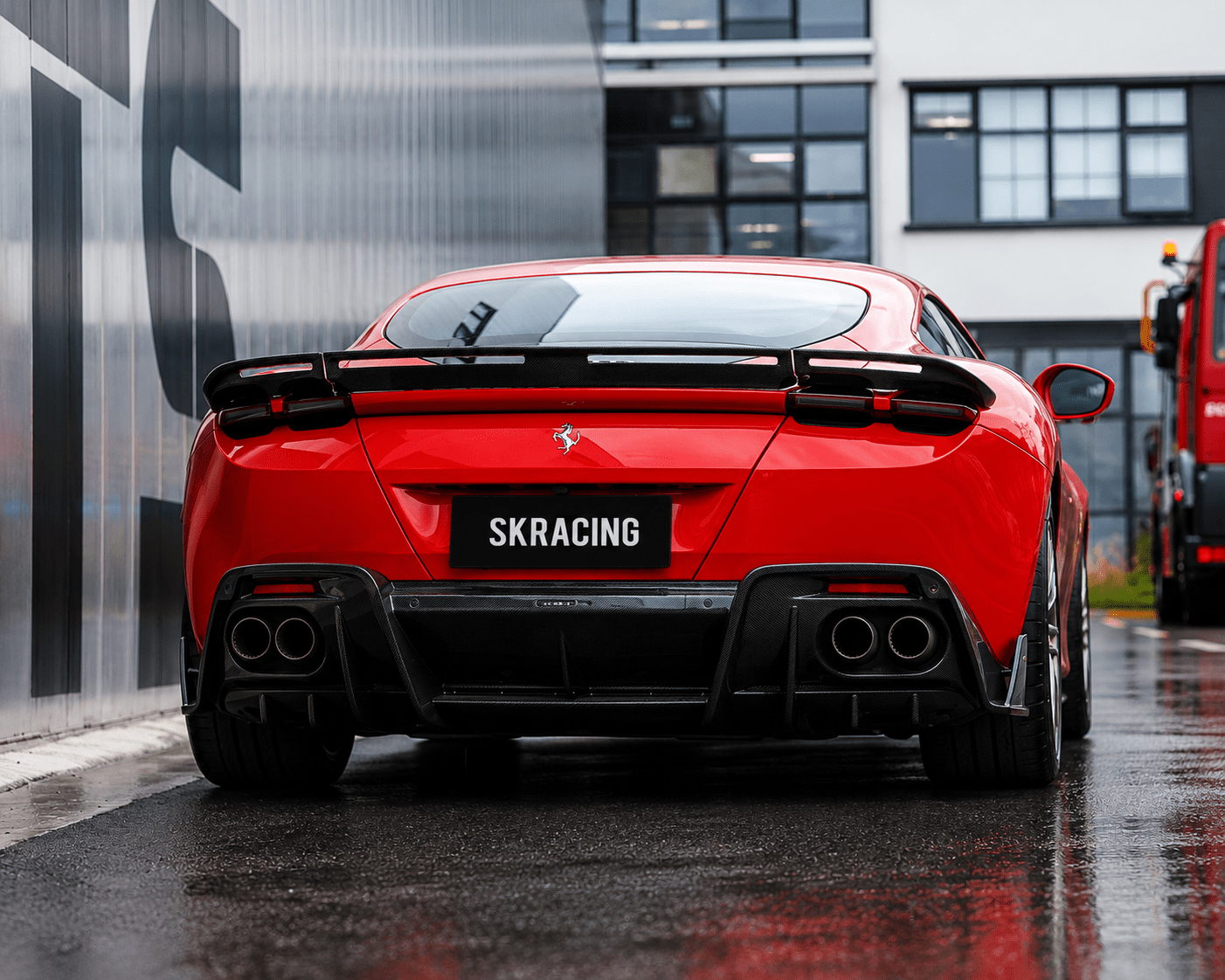 Ferrari Roma V Style Carbon Fiber Rear Diffuser - Exotics Carbon Design