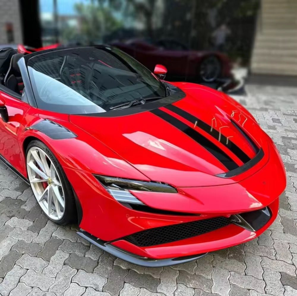 Ferrari SF90 Carbon Fiber Front Vent Outlet Trim - Exotics Carbon Design