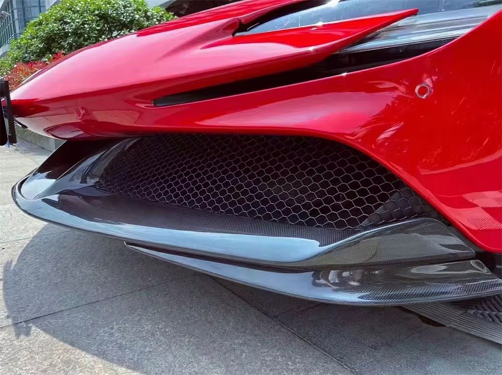 Ferrari SF90 – Carbon Fiber Multi - Piece Front Lip - Exotics Carbon Design