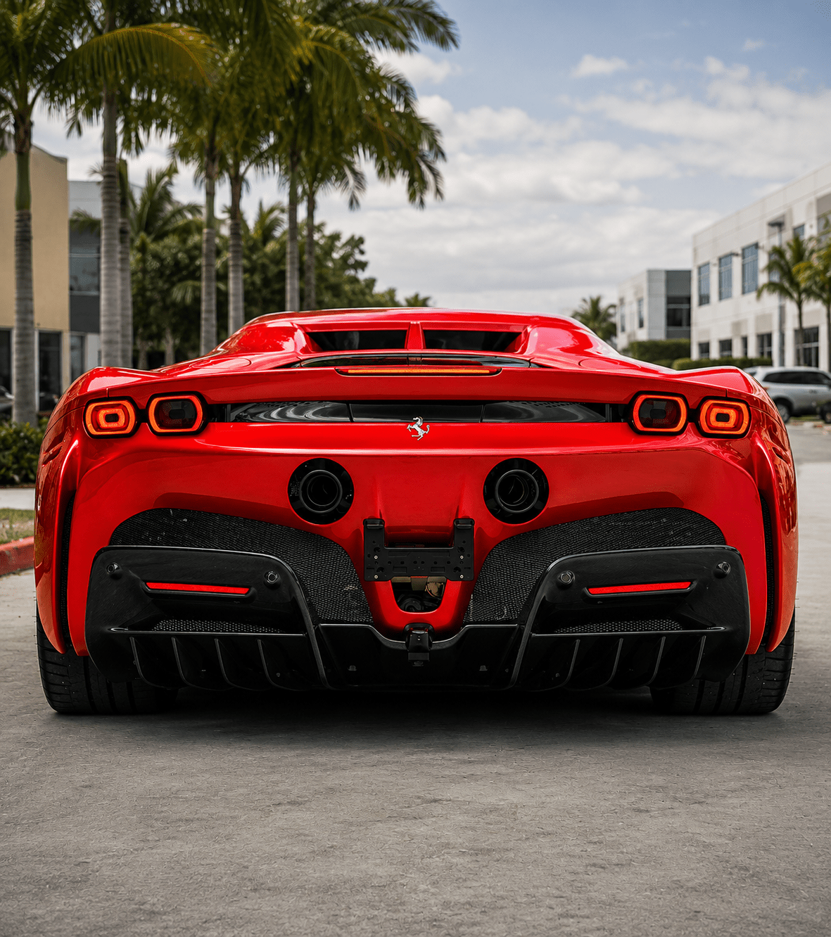 Ferrari SF90 - Carbon Fiber Rear Diffuser - Exotics Carbon Design