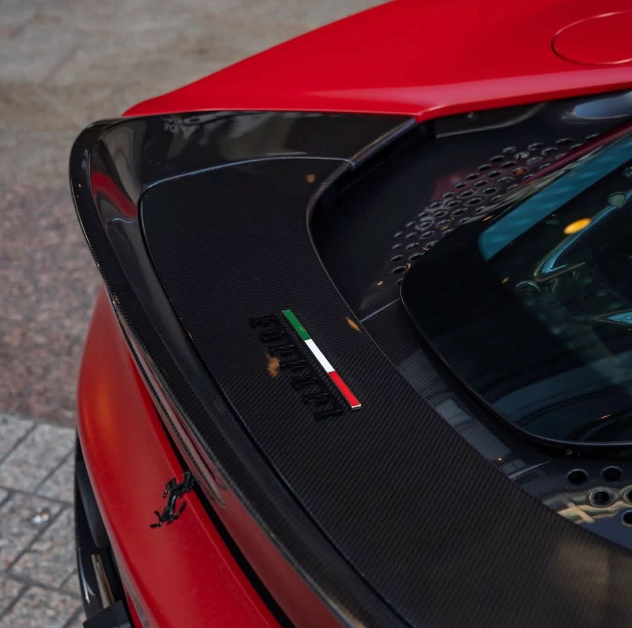 Ferrari SF90 - Carbon Fiber Rear Trunk Spoiler - Exotics Carbon Design