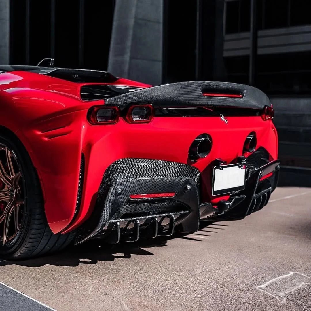 Ferrari SF90 - Carbon Fiber Rear Trunk Spoiler - Exotics Carbon Design