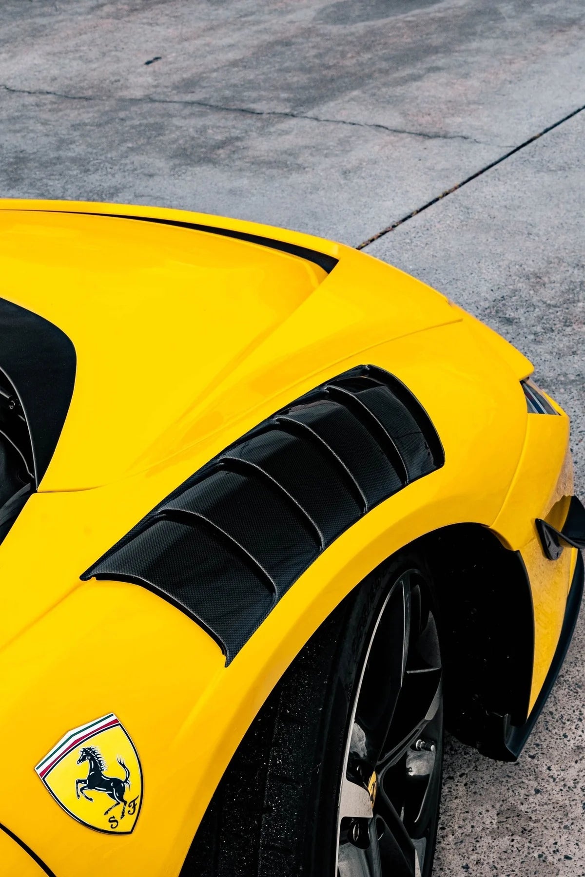 Ferrari SF90 Carbon Fiber Side Vented Fenders - Exotics Carbon Design