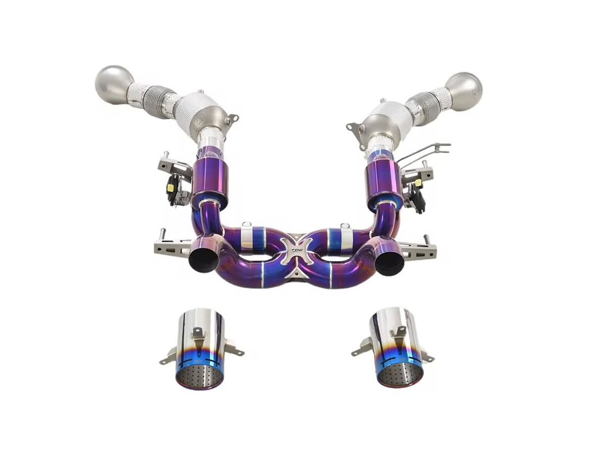 Ferrari SF90 - Full Titanium GTR Inspired Race Exhaust Catbacks - Exotics Carbon Design