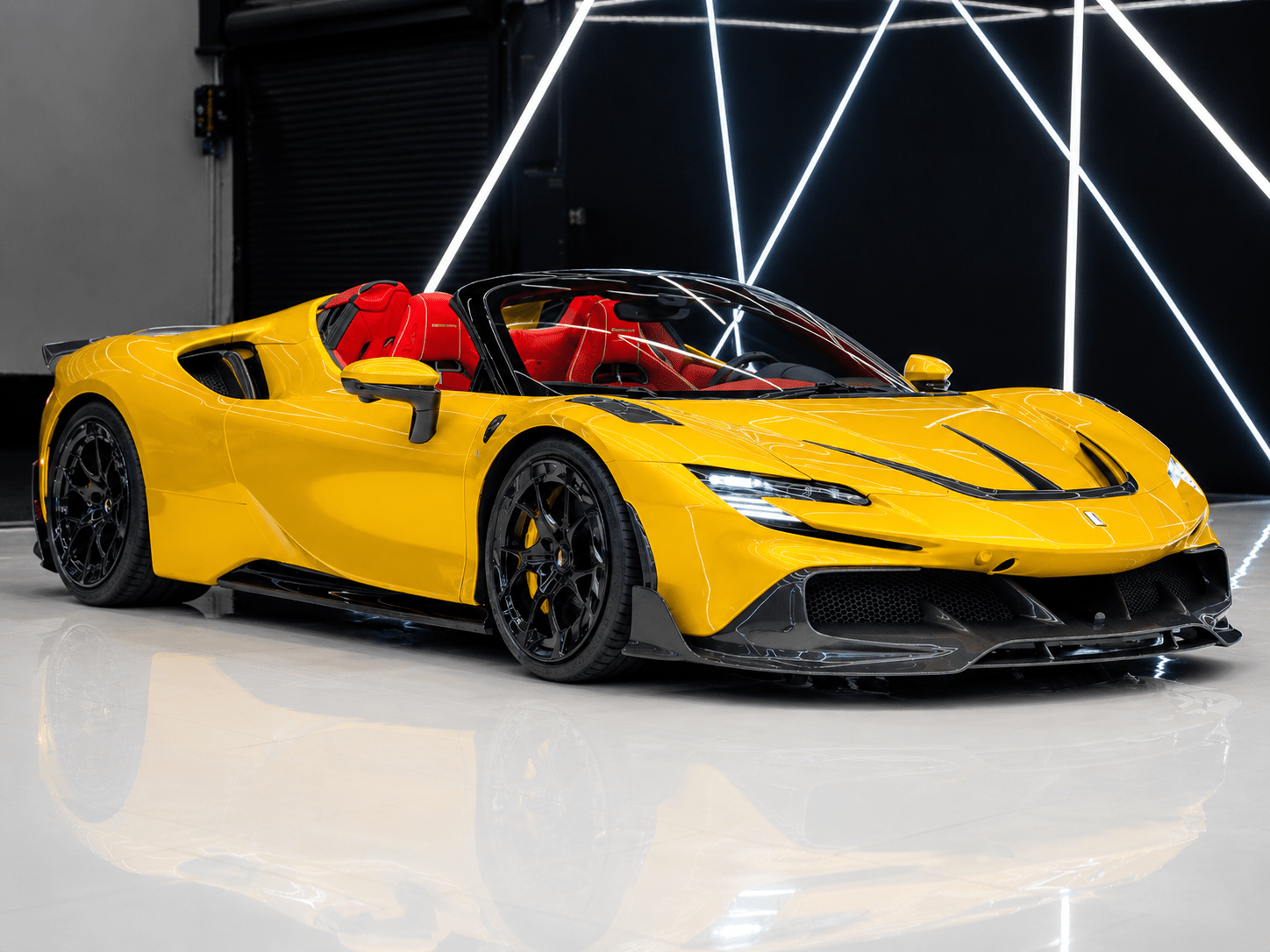 Ferrari SF90 - MSY Style Carbon Fiber Front Diffuser - Exotics Carbon Design