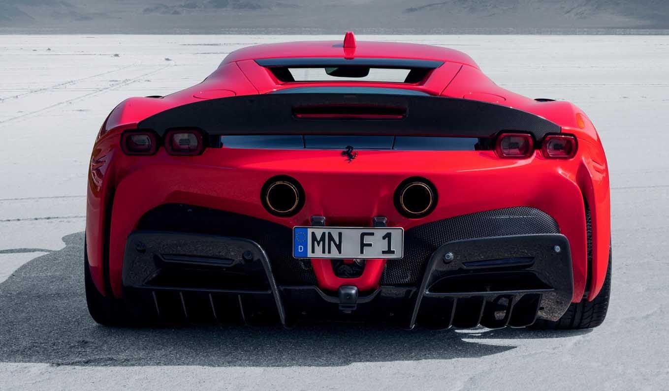 Ferrari SF90 Stradale NVC Style Carbon Fiber Rear Roof Spoiler - Exotics Carbon Design
