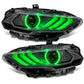 Ford Mustang (2018–2023) – RGB DRL ColorSHIFT LED Headlights w/ Sequential Turn Signal - Exotics Carbon Design