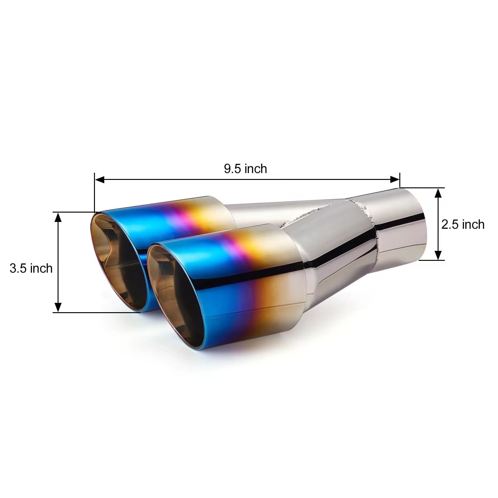Ford Mustang GT 2022 - Burnt Stainless Steel Exhaust Tips - Exotics Carbon Design
