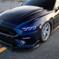 Ford Mustang S550 (2015–2017) – Colorful RGB Front Headlight Assembly w/ Triple Beam Lens - Exotics Carbon Design