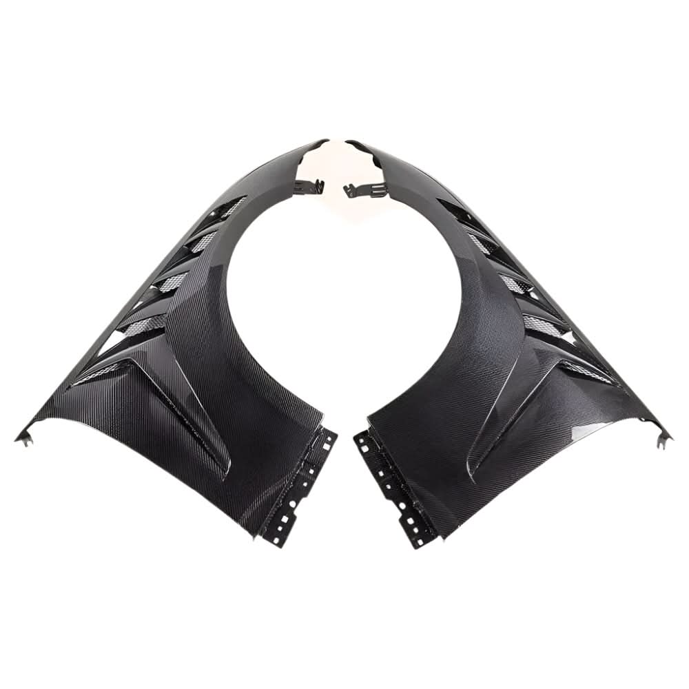 Ford Mustang S650 – GTD Style Carbon Fiber Vented Fenders - Exotics Carbon Design