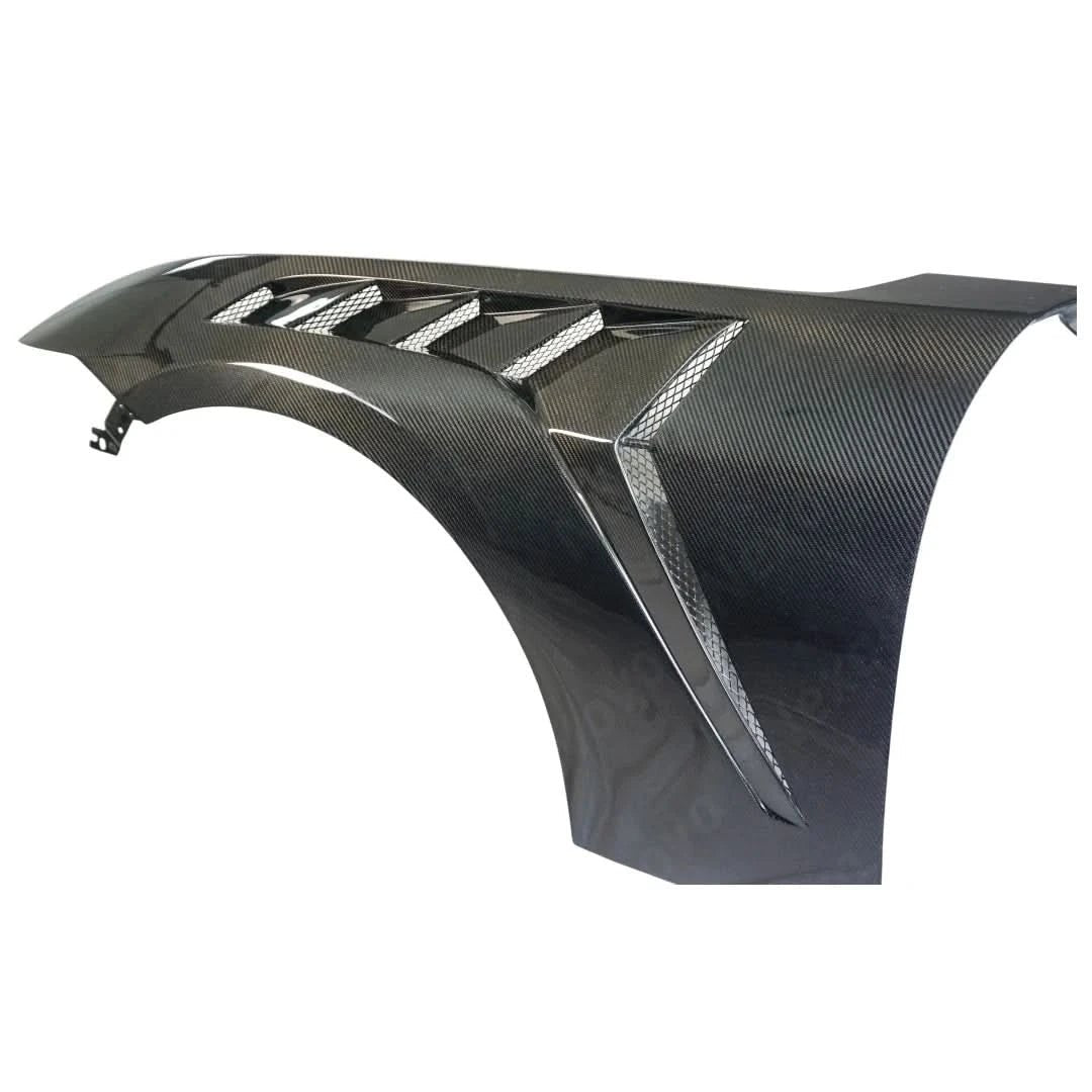 Ford Mustang S650 – GTD Style Carbon Fiber Vented Fenders - Exotics Carbon Design