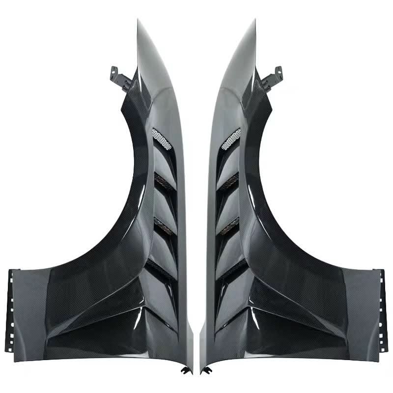 Ford Mustang S650 – GTD Style Carbon Fiber Vented Fenders - Exotics Carbon Design