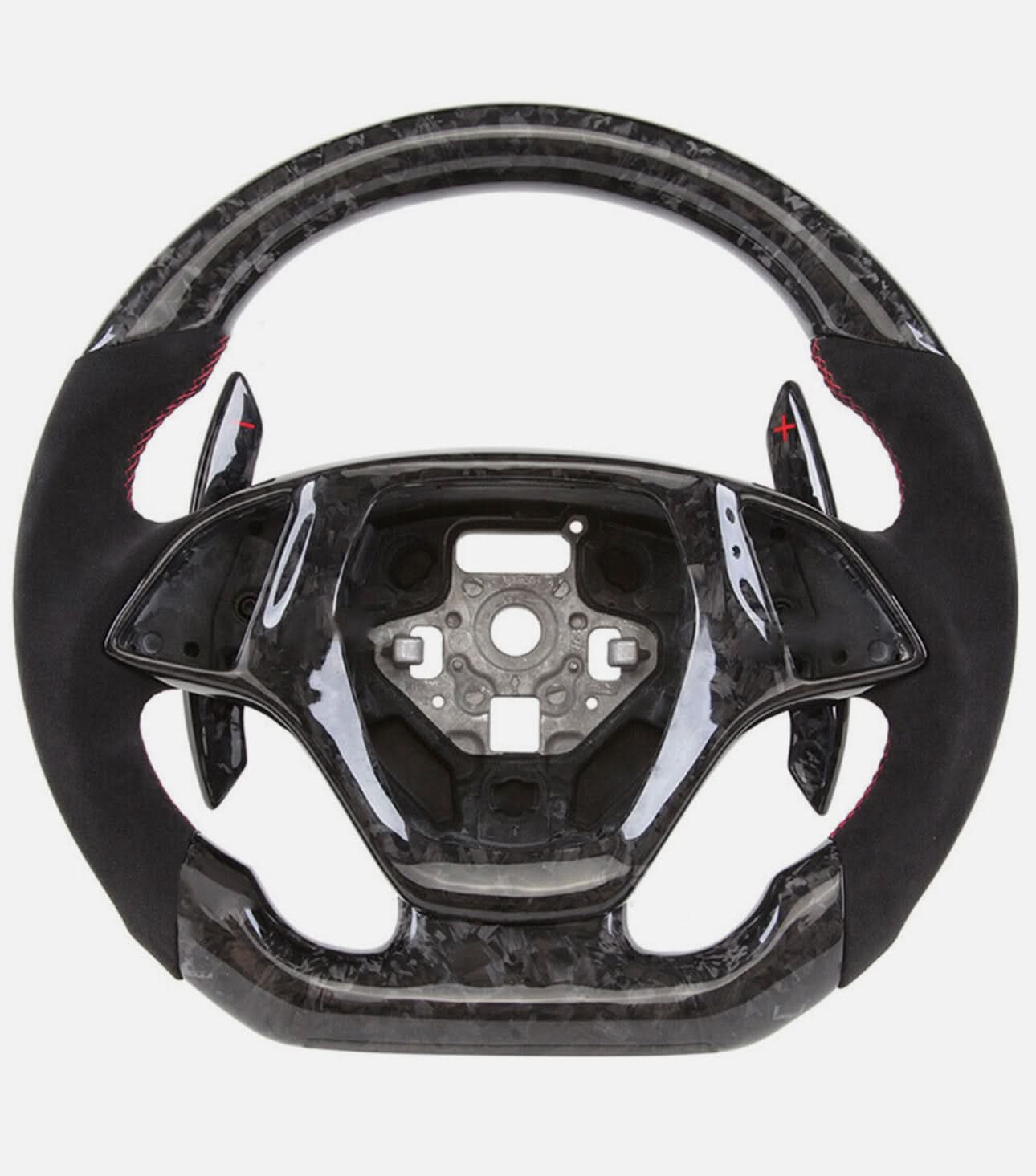 Forged Carbon Fiber & Alcantara Steering Wheel - Chevrolet Corvette C7 (2014–2019) - Exotics Carbon Design