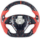 Forged Carbon Steering Wheel with Red Leather Grip - Chevrolet Corvette C7 (2014–2019) - Exotics Carbon Design