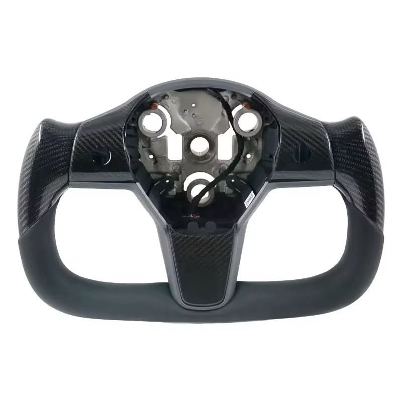 Full Carbon Fiber Race - Style Steering Wheel – Tesla Model Y (2021–2024) - Exotics Carbon Design