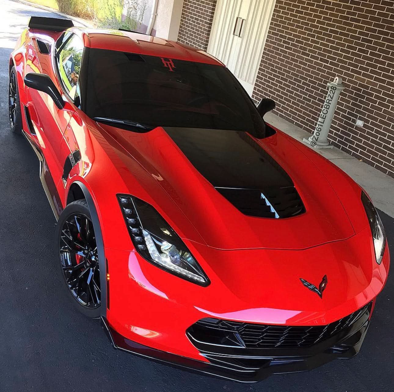 Gloss Black Front Lip – Chevrolet Corvette C7 (2014–2022) - Exotics Carbon Design